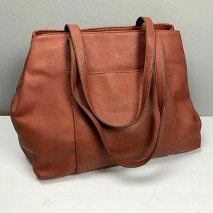 Sonoma Caramel Brown Bag Purse Faux Leather Large Hobo Shoulder Double Handle